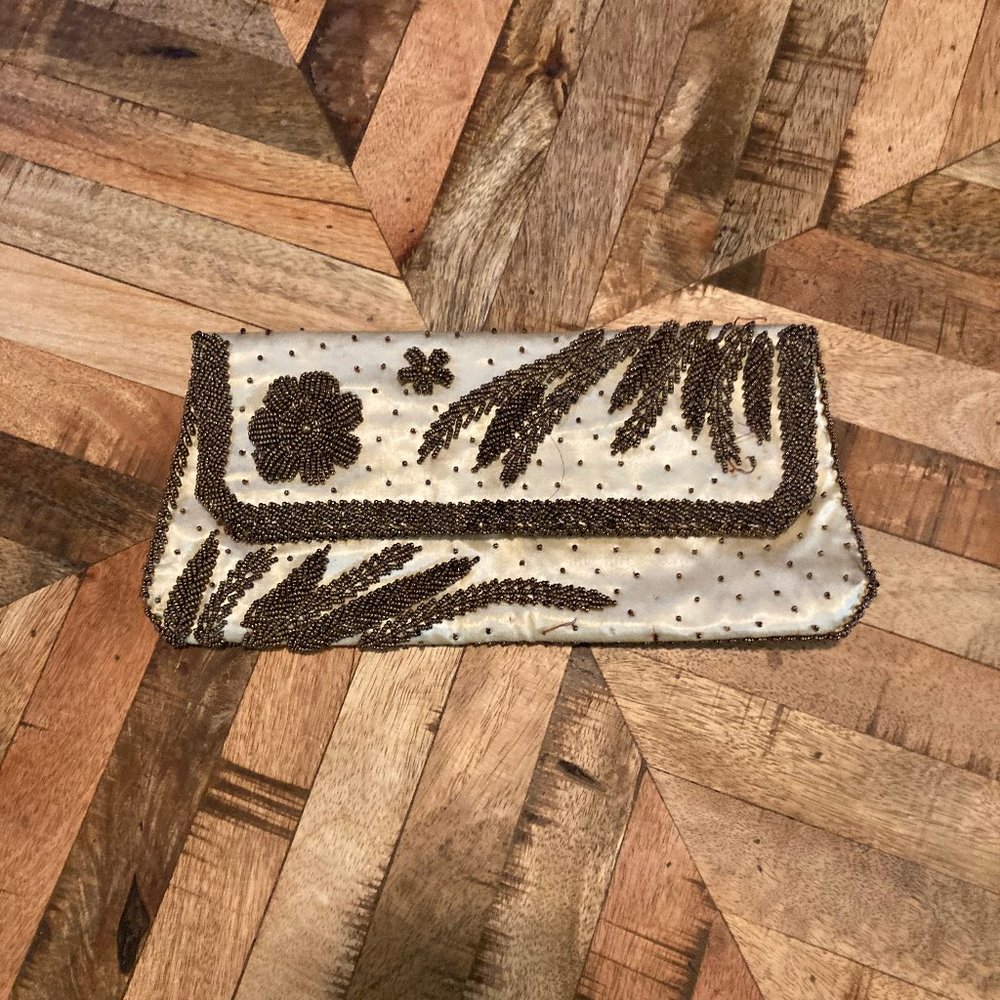 Vintage Hand Beaded Clutch